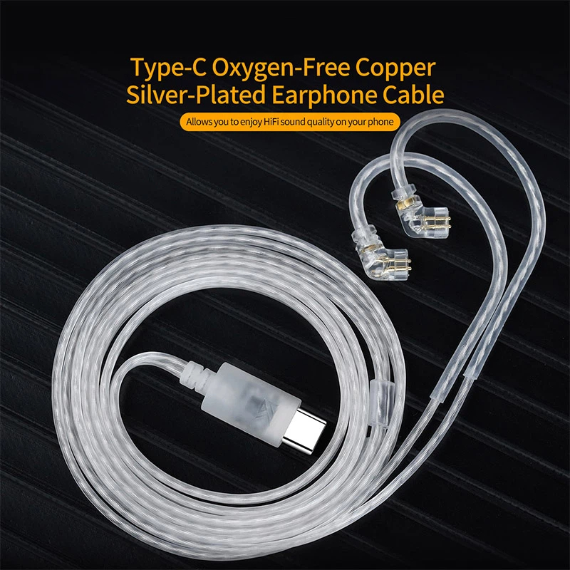 Wired Earphone Mic - Kabel Earphone KZ OFC Berlapis Perak,