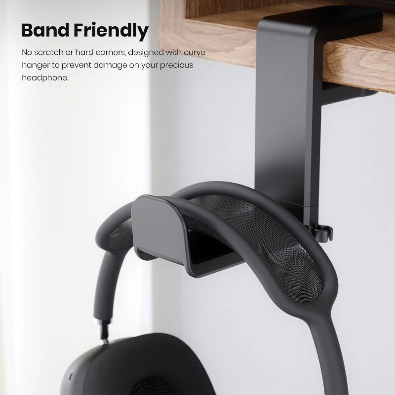 Headphone Stand Desk - Penyangga Headphone Putar 360 Derajat Tanpa