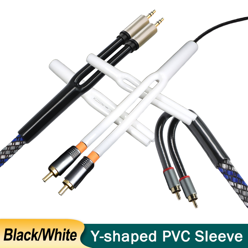 Audio Splitter Y - 2-100 Buah Selongsong PVC Berbentuk Y