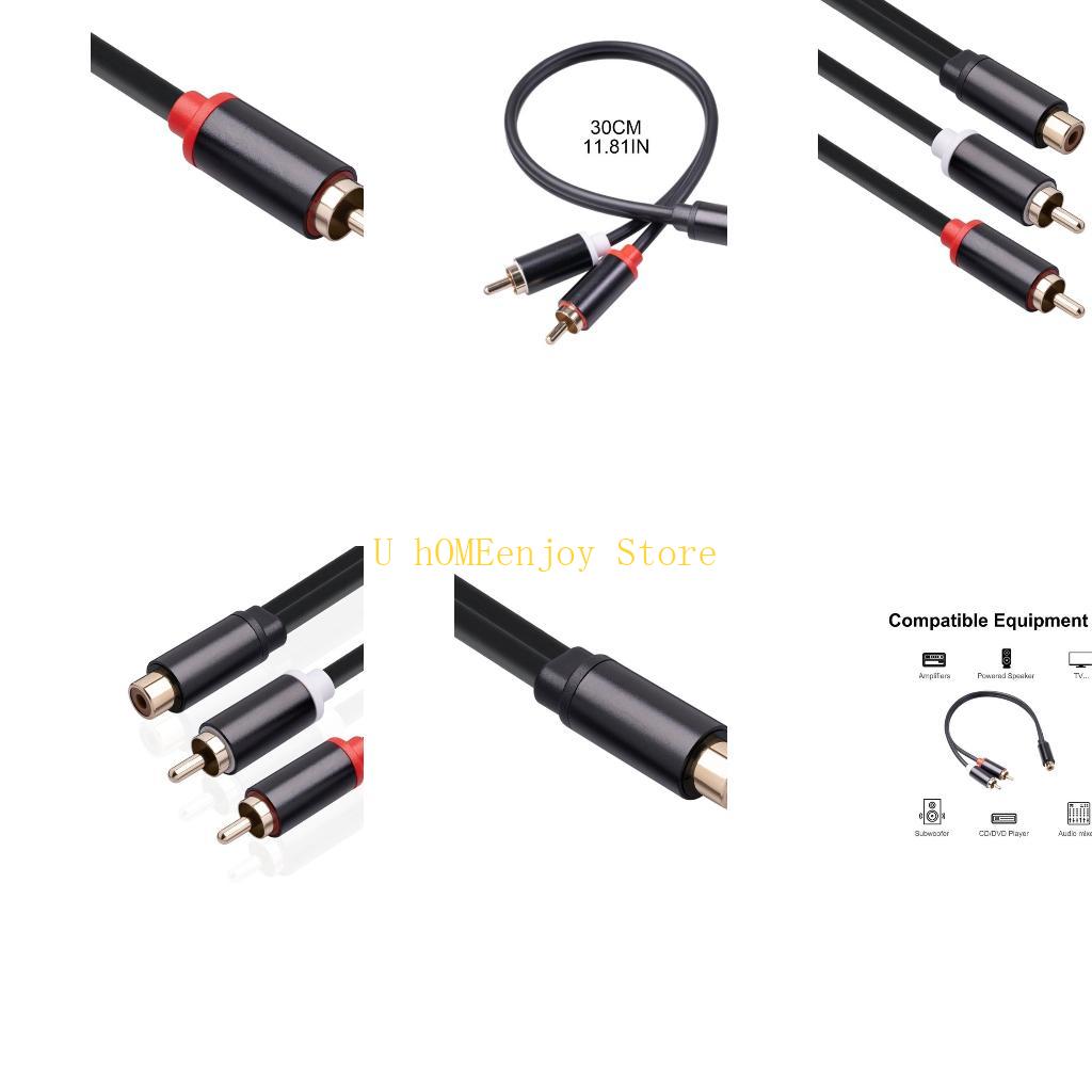 Audio Splitter Y - B0KF 2 RCA Laki-laki Ke 1