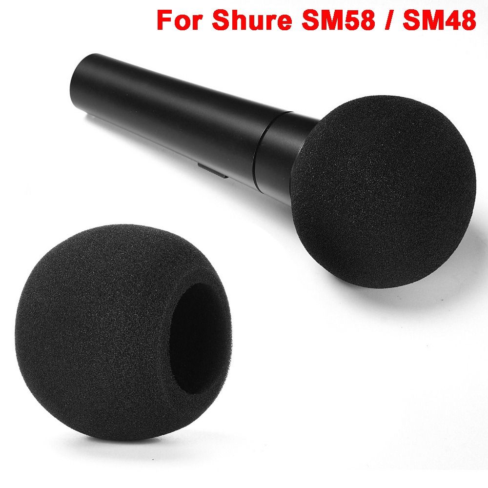 Shure Mic Sm58 - Penutup Mikrofon Pengganti, Busa Spons Berlapis,