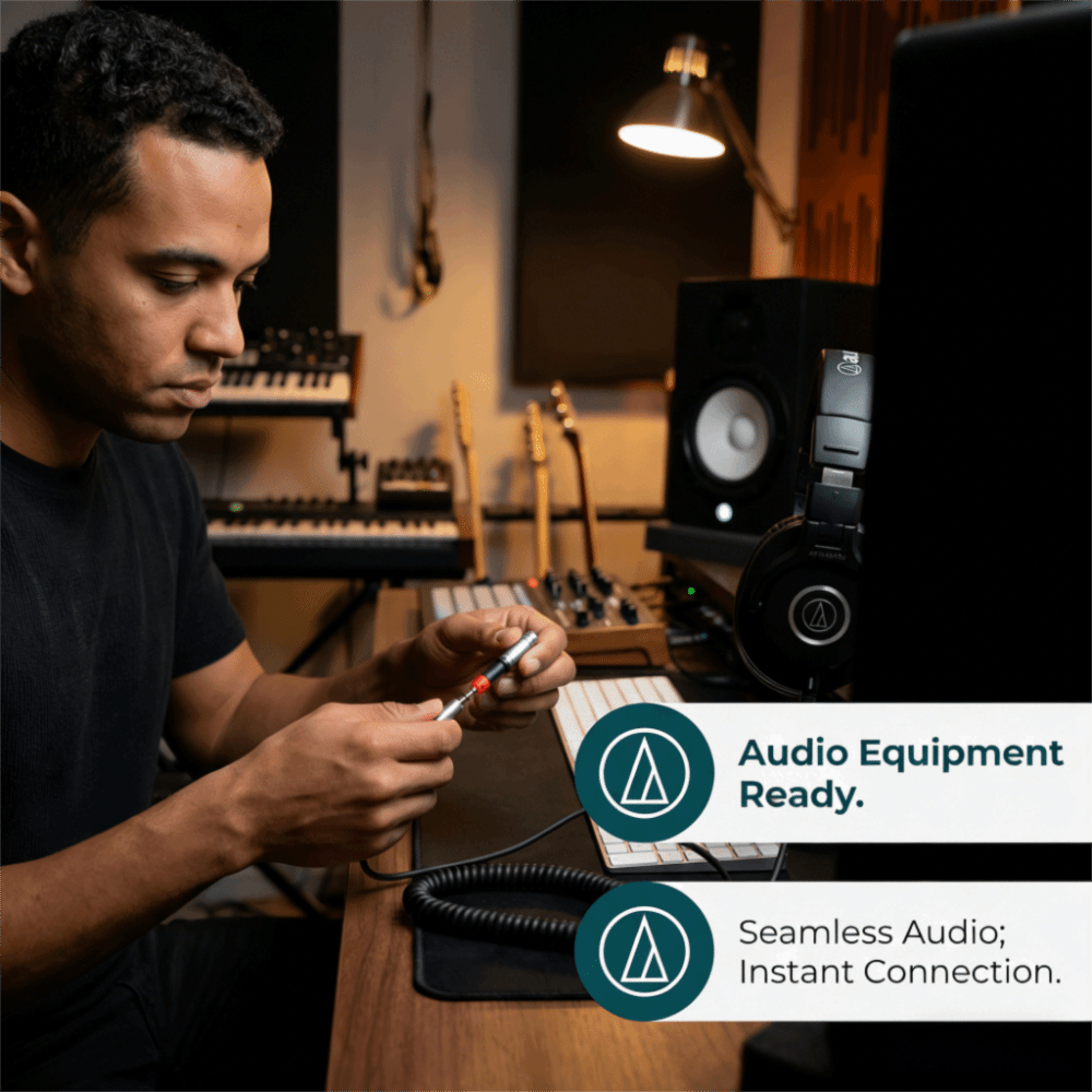 Audio Technica Headphone Ath-M50X - Konverter Audio Headphone Plug and Play