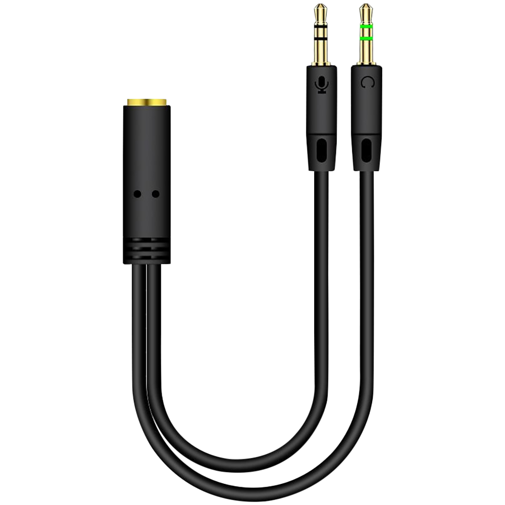 Audio Splitter Y - Pemisah Audio adaptor Headphone, colokan 3.5mm