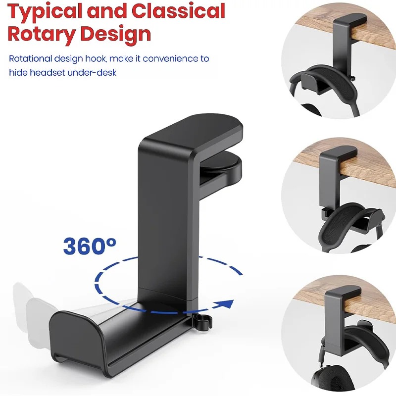 Penyangga Headphone Putar 360  - Headphone Stand Desk ulasan dan harga