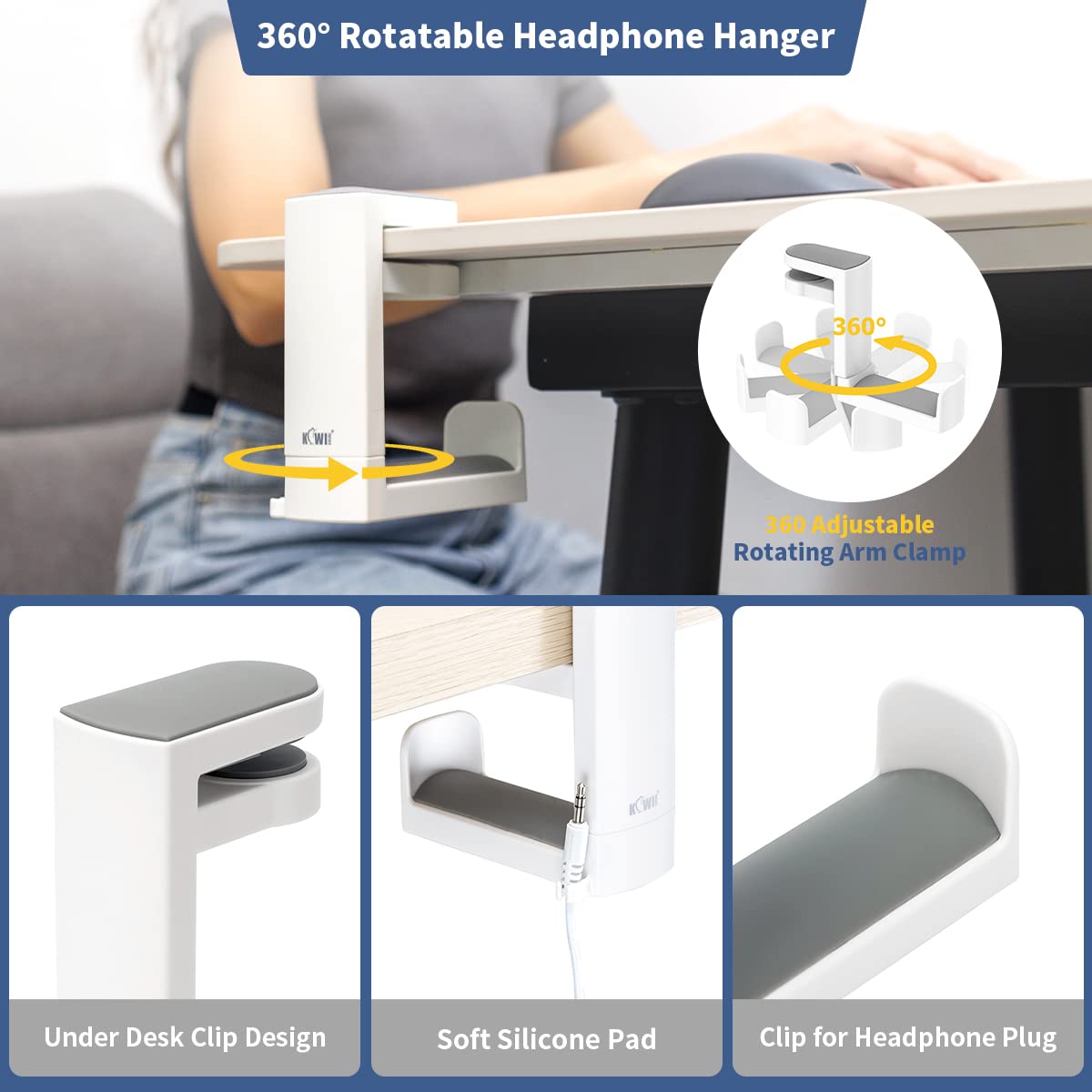 Dudukan Headphone berputar 360 - Headphone Stand Desk ulasan dan harga
