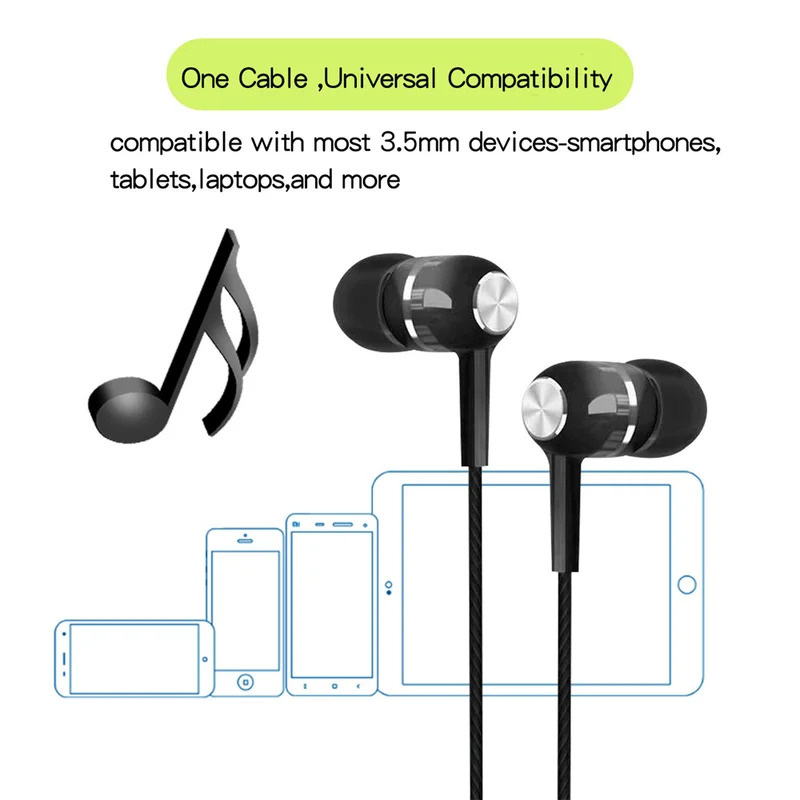 1/2/3/4 Buah Earphone Berkabel - Noise Cancelling Headphone ulasan dan harga