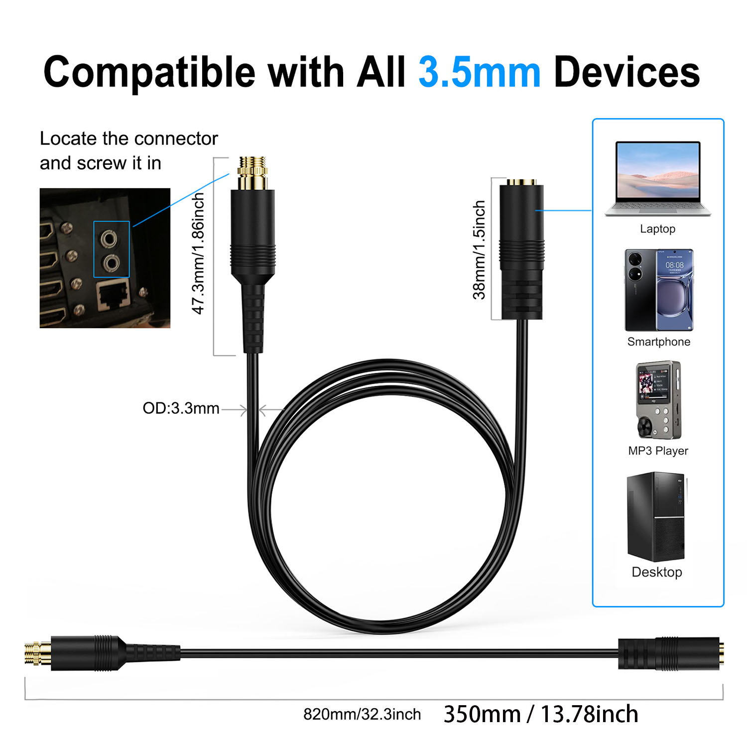 Kabel Ekstensi Adaptor Panel M - Cable Extension 3.5 ulasan dan harga
