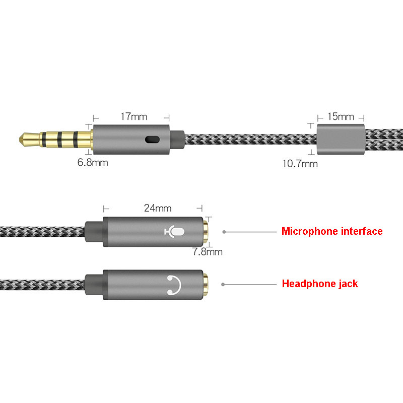3.5mm pemisah Audio Y Jack 1 M - Audio Splitter Y ulasan dan harga