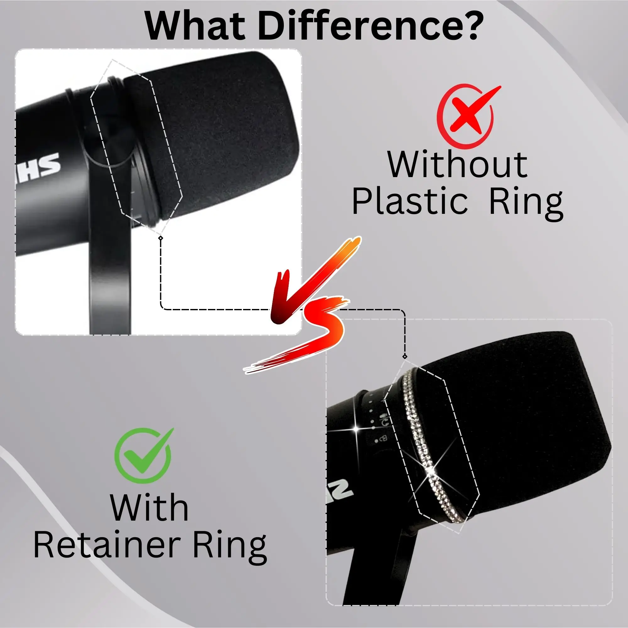 Filter Busa Sparkly MV7 untuk  - Shure Mic Sm7B ulasan dan harga